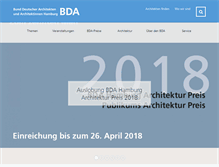 Tablet Screenshot of bda-hamburg.de